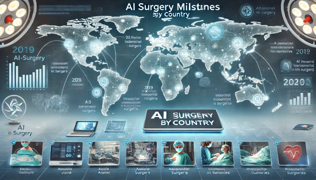 AI Surgery Milestones by Country