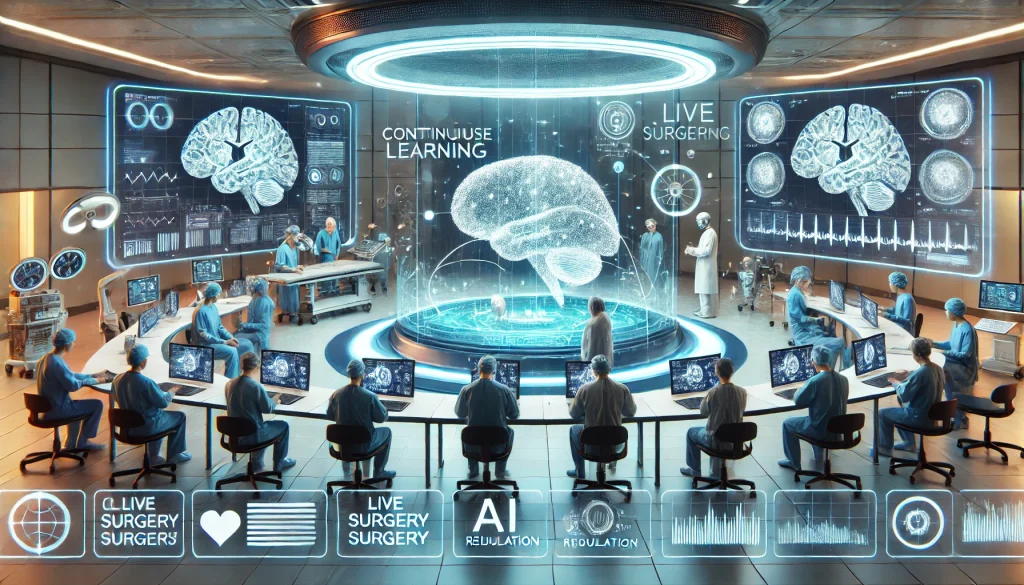 Continuous Learning and AI Regulation in Neurosurgery